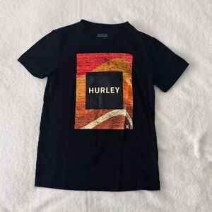 HURLEY Boys Black Graphic Retro T-Shirt 8-10